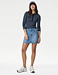 Cotton Rich Striped Henley Top