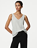 Relaxed Fit V-Neck Vest