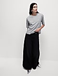 Pure Cotton Embellished Slogan T-Shirt