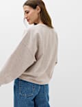 Cotton Rich Crew Neck Twist Front Sweatshirt