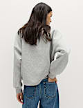 Cotton Rich Crew Neck Twist Front Sweatshirt