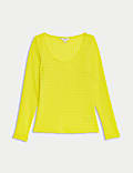 Textured Scoop Neck Top