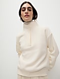 Textured Funnel Neck Sweatshirt