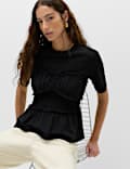 Pure Cotton Ruffle Top