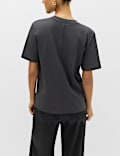 Pure Cotton Lace Hem T-Shirt