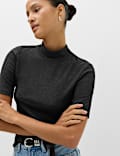 Cosy High Neck Half Sleeve T-Shirt