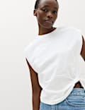 Pure Cotton Knot Detail T-Shirt
