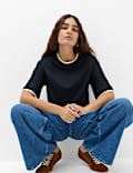 Pure Cotton Double Layer Boxy T-Shirt