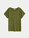 T-Shirt aus Leinenmischgewebe