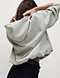 Cotton Rich Bubble Hem Hoodie