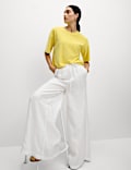 Cotton Rich Towelling Cropped Top