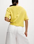 Cotton Rich Towelling Cropped Top