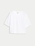 Cotton Rich Towelling Cropped Top