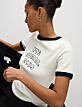 T-shirt en coton avec texte