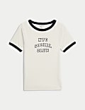 T-shirt en coton avec texte