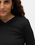 Draped Cowl Neck Going Out Top