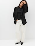Draped Cowl Neck Going Out Top