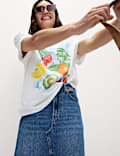 Pure Cotton Graphic Oversized T-Shirt