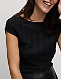 Short Sleeve Textured Top