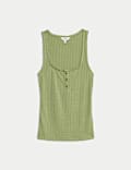 Pointelle Square Neck Vest