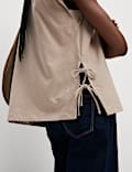 Pure Cotton Side Tie Jersey T-Shirt
