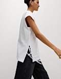 Pure Cotton Side Tie Jersey T-Shirt