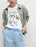 Pure Cotton Embellished T-Shirt