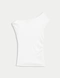 Débardeur en coton coupe asymétrique