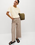 Linen Rich Embroidered T-Shirt
