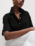 Cotton Rich Textured Resort Top