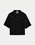 Cotton Rich Textured Resort Top