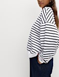 Pure Cotton Striped Sweatshirt