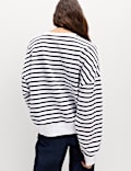 Pure Cotton Striped Sweatshirt