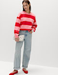 Cotton Rich Striped Sweatshirt