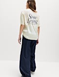 Cotton Rich Graphic Oversized T-Shirt