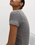Short Sleeve Ribbed T-Shirt