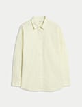 Pure Cotton Collared Button Through Oversized Shirt