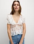 Lace Ruffle Blouse