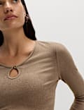 Keyhole Cosy Flute Sleeves Top