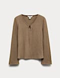 Keyhole Cosy Flute Sleeves Top
