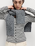 Cotton Rich Scoop Neck Henley Top