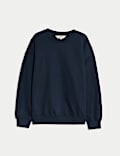 Bequemes Sweatshirt mit hohem Baumwollanteil und Rundhalsausschnitt