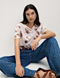 Cotton Modal Blend Printed T-Shirt