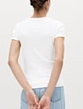 Cotton Rich Ribbed Lettuce Edge T-Shirt