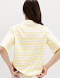 Pure Cotton Short Striped Rugby Top