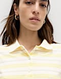 Pure Cotton Short Striped Rugby Top