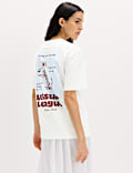 Oversized T-shirt &mu;&epsilon; &sigma;&tau;ά&mu;&pi;&alpha; &alpha;&pi;ό 100% &beta;&alpha;&mu;&beta;ά&kappa;&iota;
