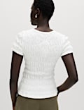 Pure Cotton Smocked Detail Top