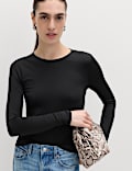 Slim Fit Crew Neck Long Sleeve Top