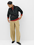 Pure Cotton Funnel Neck Half Zip Ultimate Sweatshirt